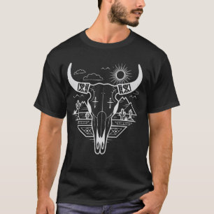 Westlicher Totenkopf Grafik, Wüstenlandschaft, Süd T-Shirt