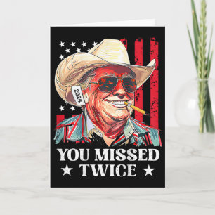 Westlicher Trump Cowboy, den du zweimal verfehlt h Karte