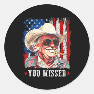 Westlicher Trump Cowboy Du hast Trump 2025 Amerika Runder Aufkleber