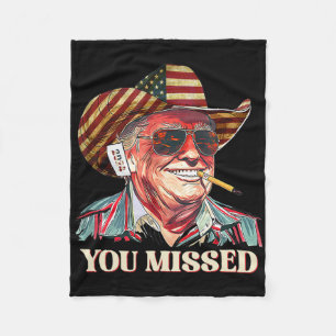 Westlicher Trump Cowboy Du Verpasst Amerikanische Fleecedecke