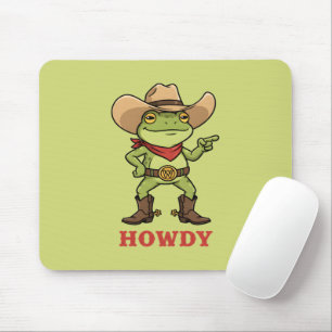 Westlicher Yeehaw-Frosch Howdy-Frosch Lustiger Cow Mousepad