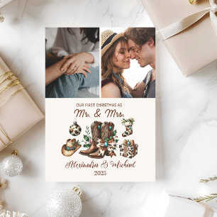 Westliches erstes Weihnachten als Mrs und Mr 2 Fot