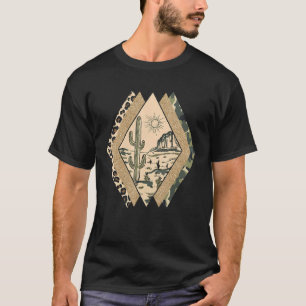 Westliches Land Boho Leopard Rinderleder Kaktus Te T-Shirt