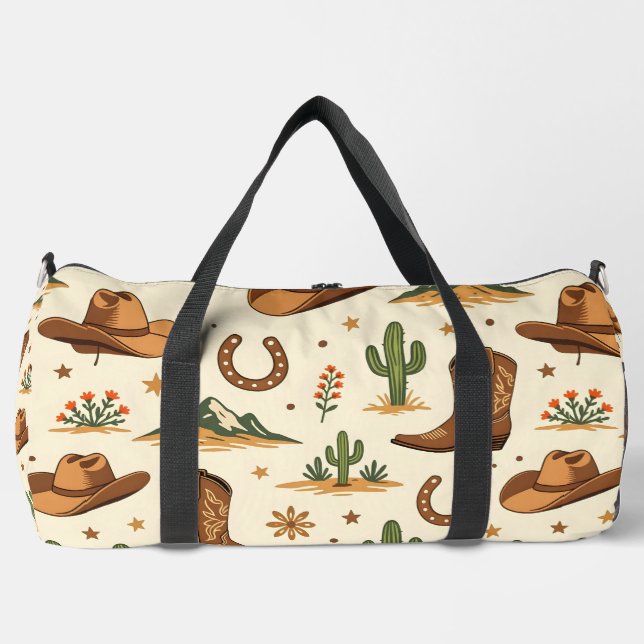 Westliches Landesthema mit Kaktus Duffle Bag (Vorderseite)
