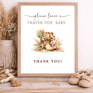 Westliches neutrales Babyshower-Gebete für das Bab Poster
