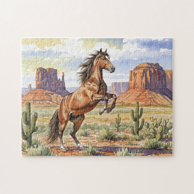 Westliches Pferd Puzzle (Horizontal)