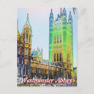 Westminister Abbey London UK Postkarte