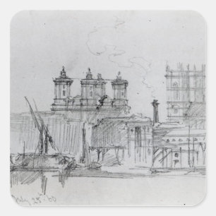 Westminster, 1860 quadratischer aufkleber