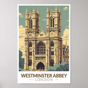 Westminster Abbey England Reisen Vintag Poster