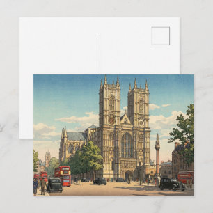 Westminster Abbey Japanischer Holzschnitt Postkarte