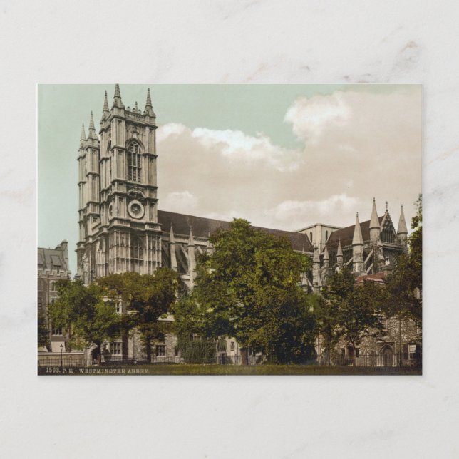 Westminster Abbey, London c.1895 Postkarte (Vorderseite)