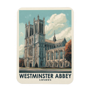 Westminster Abbey London Vintage Reise Magnet