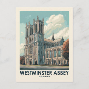 Westminster Abbey London Vintage Travel Postkarte
