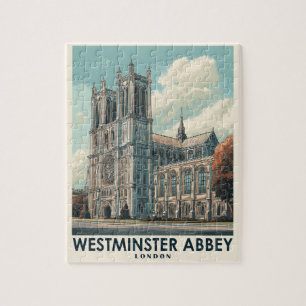Westminster Abbey London Vintage Travel Puzzle