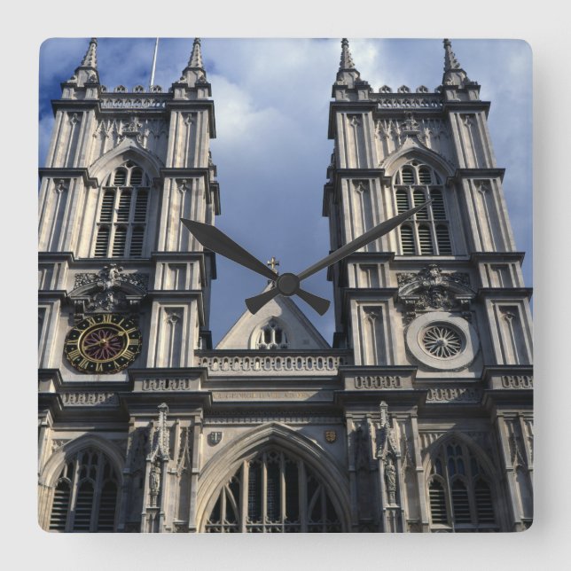 Westminster Abbey Quadratische Wanduhr (Vorderseite)