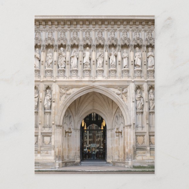 Westminster Abbey West Door, London UK Postcard Postkarte (Vorderseite)