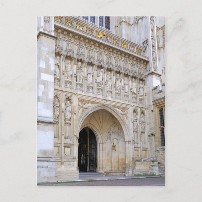 Westminster Abbey West Door, London UK Postcard Postkarte (Vorderseite)