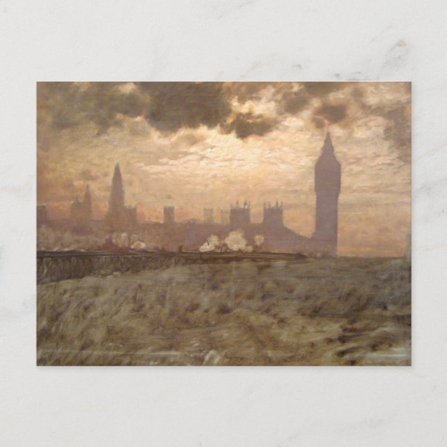 Westminster Bridge - Giuseppe de Nittis Postkarte (Vorderseite)