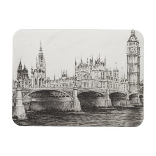 Westminster-Brücke London Großbritannien. Magnet