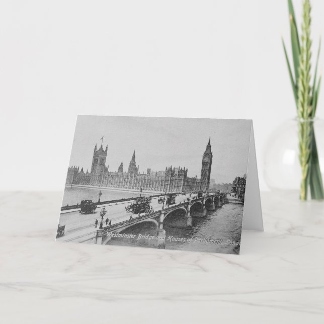 Westminster-Brücke und die Häuser von Karte (Vorderseite)