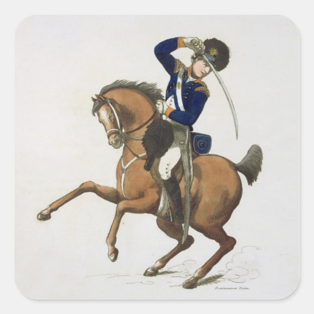 Westminster Cavalry Volunteer, Platte 4 von "Loyal Quadratischer Aufkleber (Vorderseite)