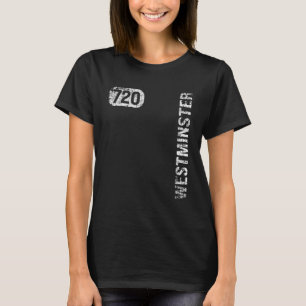 Westminster Colorado 720 Area Code Vintag Retro T-Shirt