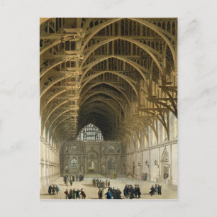 Westminster Hall, eingraviert durch J. Bluck pub Postkarte