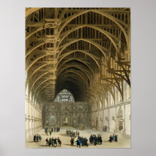 Westminster Hall, graviert durch Kneipe J. Bluck Poster