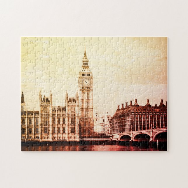 Westminster Palace, Big Ben - London (Großbritanni Puzzle (Horizontal)