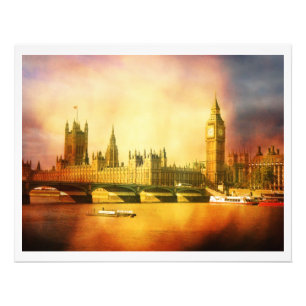 Westminster Palace und Bridge Foto drucken