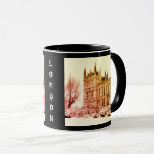 Westminster, Parlament, London im Winter - britisc Tasse