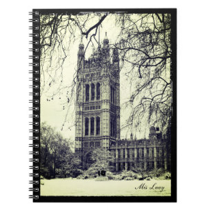 Westminster, Parlament, Winter London - England Notizblock