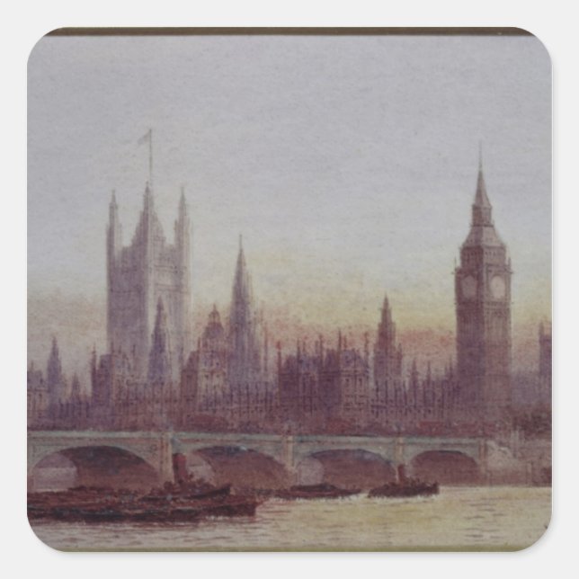 Westminster Quadratischer Aufkleber (Vorderseite)
