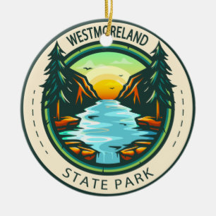 Westmoreland Staat Park Virginia Abzeichen Keramik Ornament