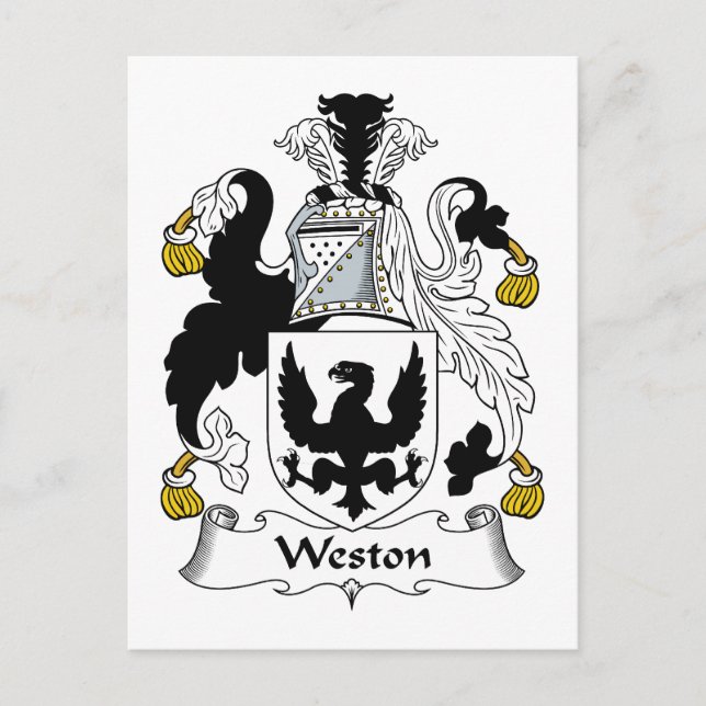 Weston Familienwappen Postkarte (Vorderseite)