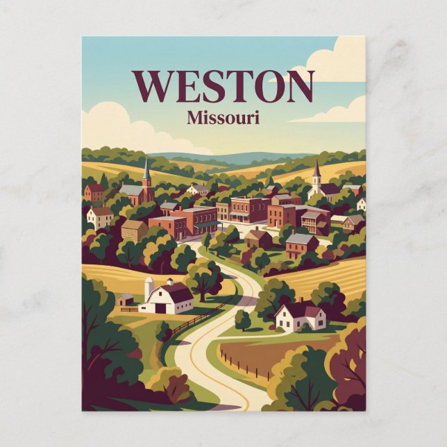 Weston (Missouri) Postkarte (Vorderseite)