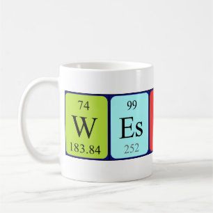Weston Namen-Tasse periodischer Tabelle Tasse