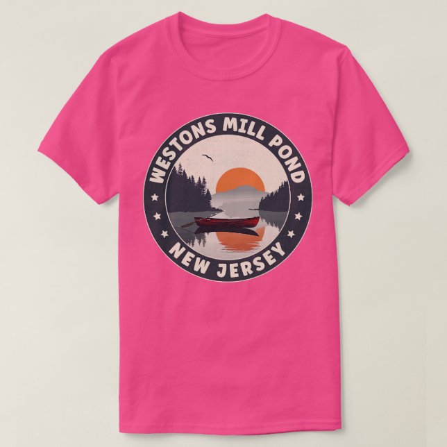 Westons Mill Pond New Jersey Sunset T-Shirt (Design vorne)