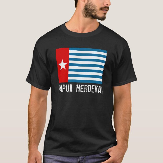 Westpapua Merdeka! Morgen-Stern-Flaggen-T - Shirt (Vorderseite)