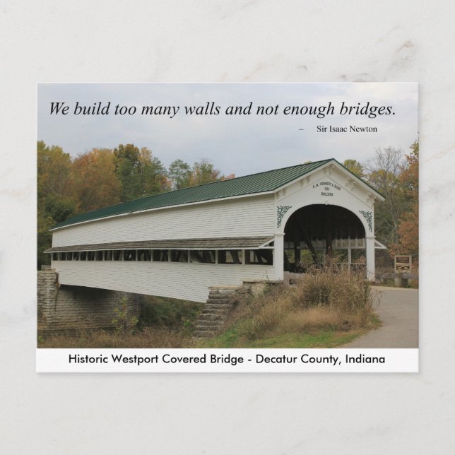 Westport Covered Bridge Postcard Postkarte (Vorderseite)