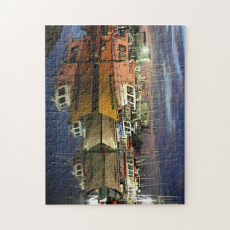 Westport Jachthafen am Dämmerungs-Puzzlen Puzzle