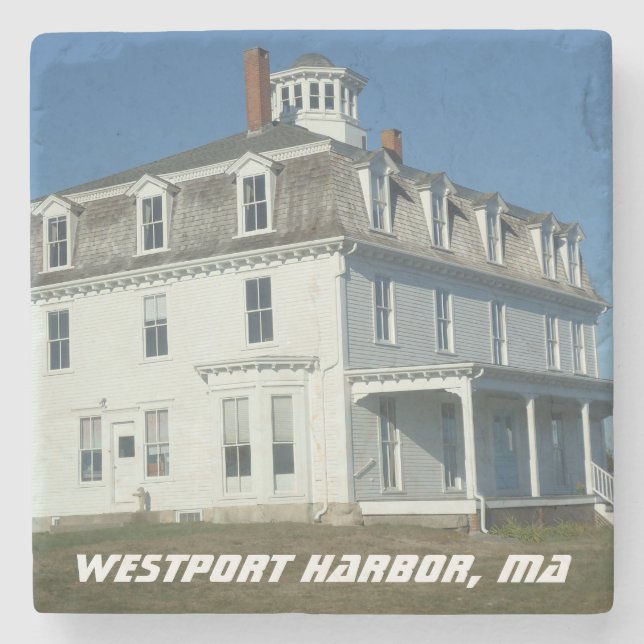 Westport, MA - Acoxet Steinuntersetzer (Vorderseite)