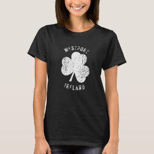 Westport Mayo Irland Vintages Kleeblatt gestört T-Shirt