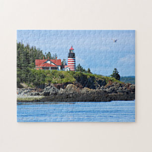 WestQuoddy Hauptleuchtturm, Lubec Maine Puzzle