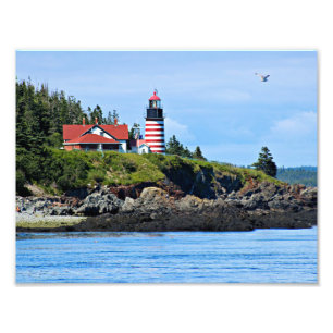 WestQuoddy Hauptleuchtturm, Maine Fotodruck