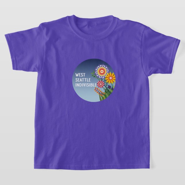 WestSeattleIndivisible Kinder T-Shirt mit lila Blu (Ablage )