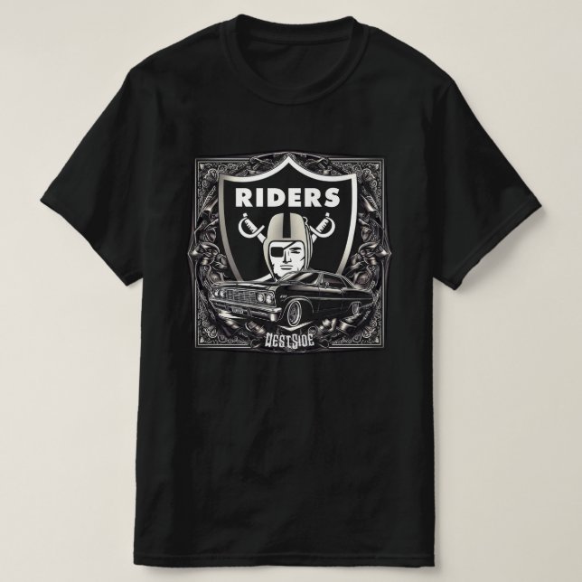 Westside 1990 Raiders Lowrider Impala Riders T-Shirt (Design vorne)