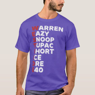 Westside Hip Hop Rap Musik Legenden Mädchen Famili T-Shirt