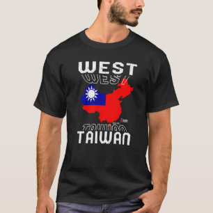 Westtaiwanesische Landkarte Republik China Chinesi T-Shirt