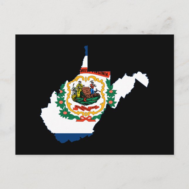 WESTVIRGINIA MAP POSTKARTE (Vorderseite)